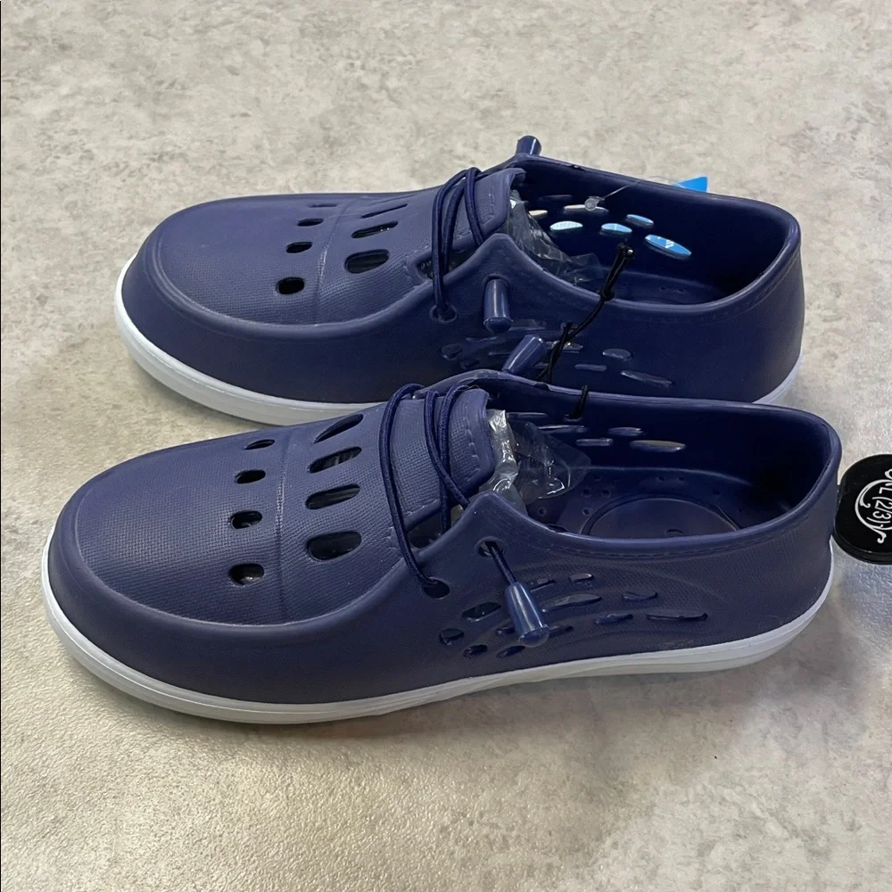 Youth Aqua Water Shoes Blue Slip On Beach Pool Swim Shoes Size 2/3
